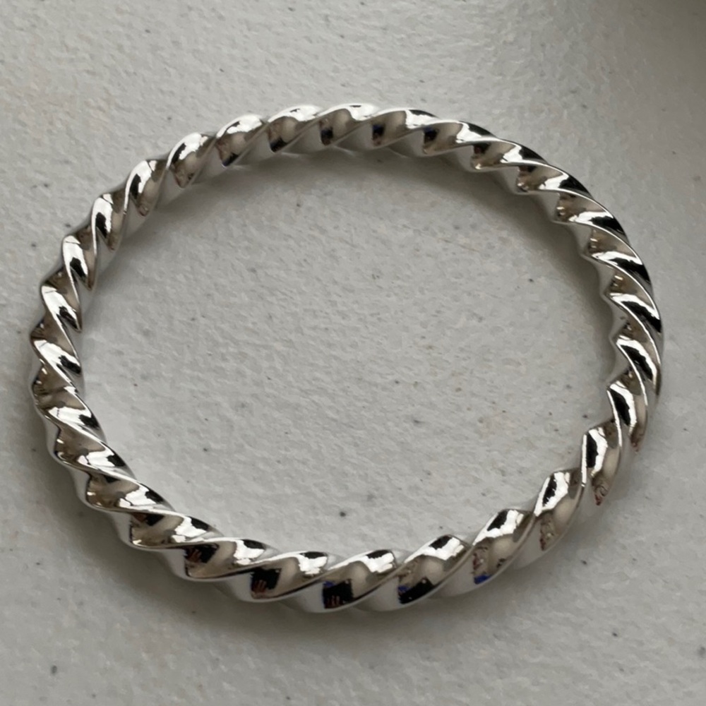 Navajo Zuni Sterling Twisted Rope Bracelet